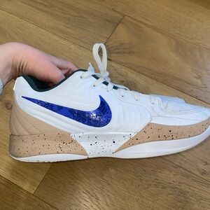 Nike Men’s Ja 2 "In The Woods" basketball shoes white, astronomy blue, 9 GUC